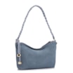 Bolsa De Ombro Cordão Couro Camurça/Couro Azul - imagem 3