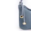Bolsa De Ombro Cordão Couro Camurça/Couro Azul - imagem 6