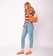 Bolsa De Ombro Cordão Couro Camurça/Couro Marrom - imagem 8