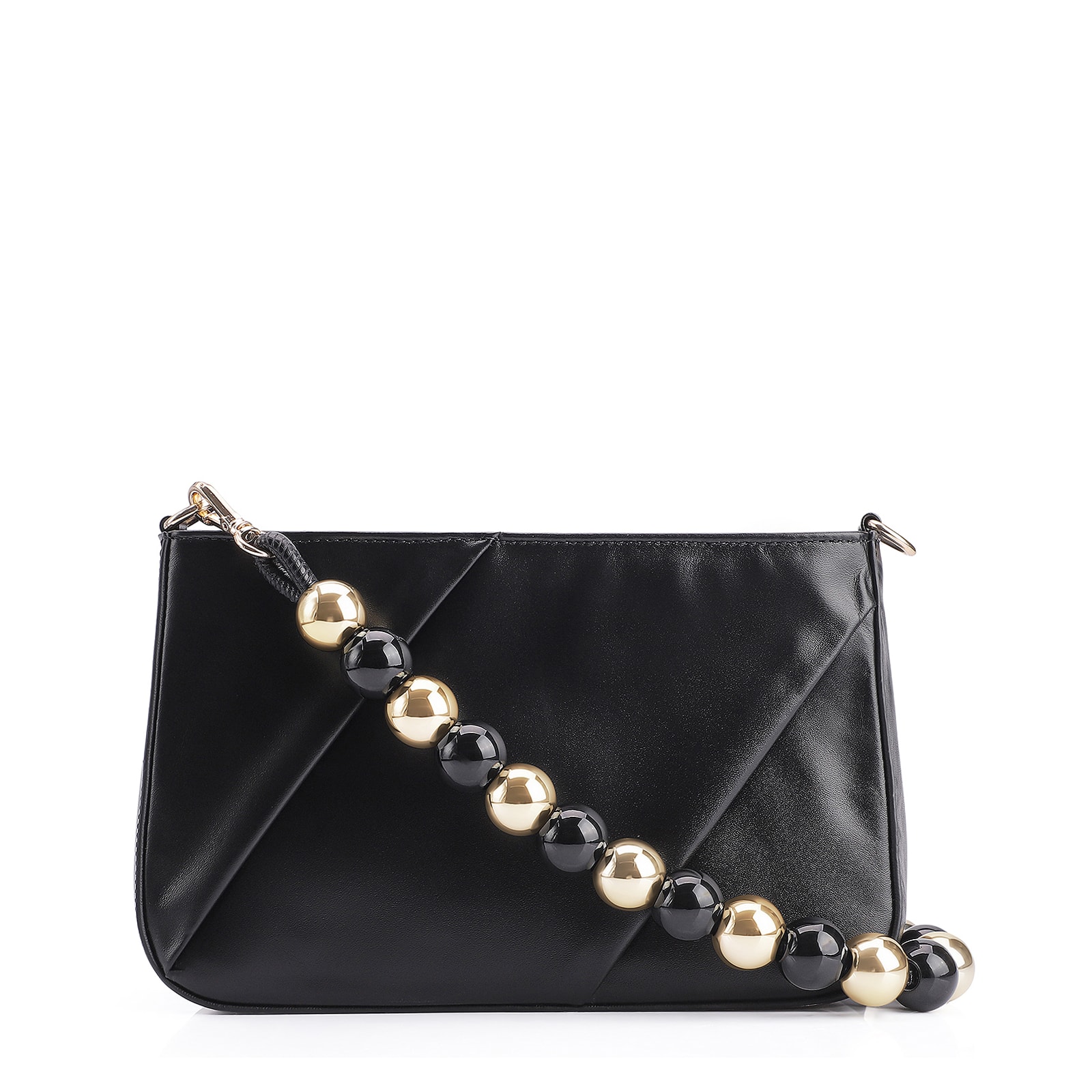 Bolsa De Ombro Corello x Vitor Zerbinato Couro Preto