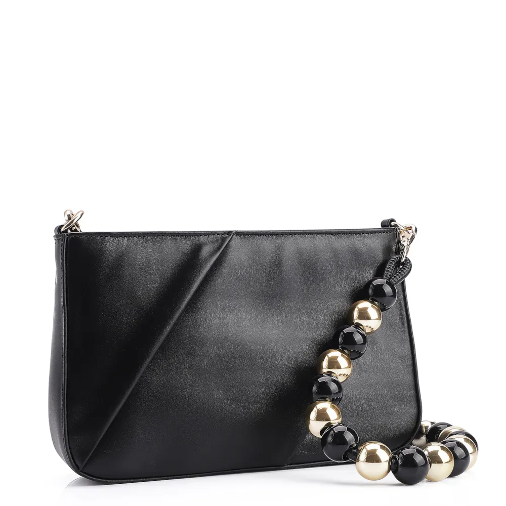 Bolsa De Ombro Corello x Vitor Zerbinato Couro Preto - imagem 2