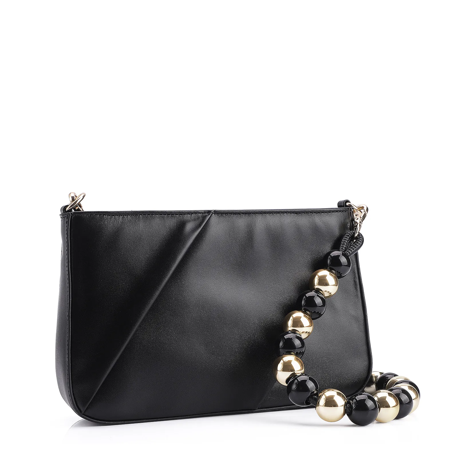 Bolsa De Ombro Corello x Vitor Zerbinato Couro Preto