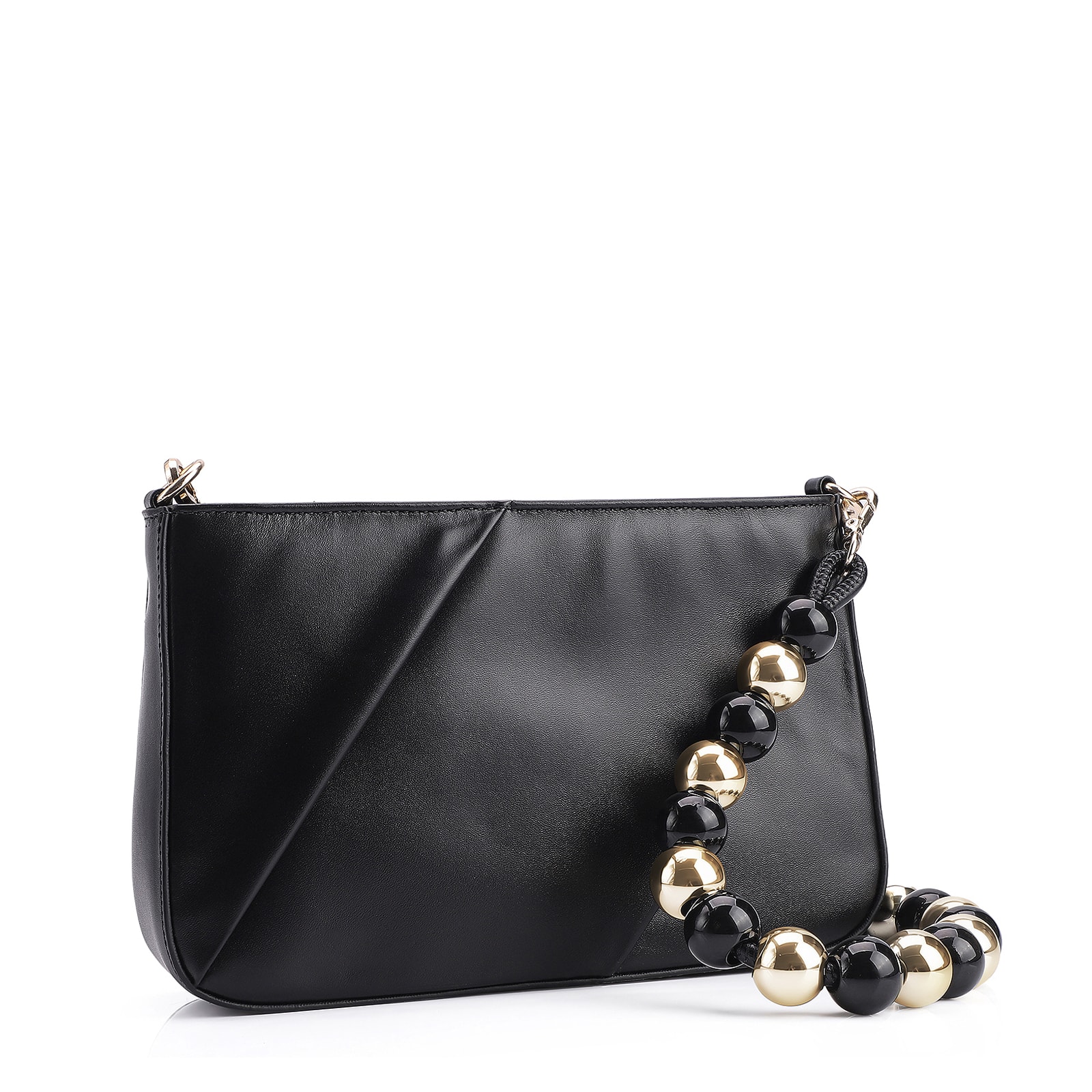 Bolsa De Ombro Corello x Vitor Zerbinato Couro Preto
