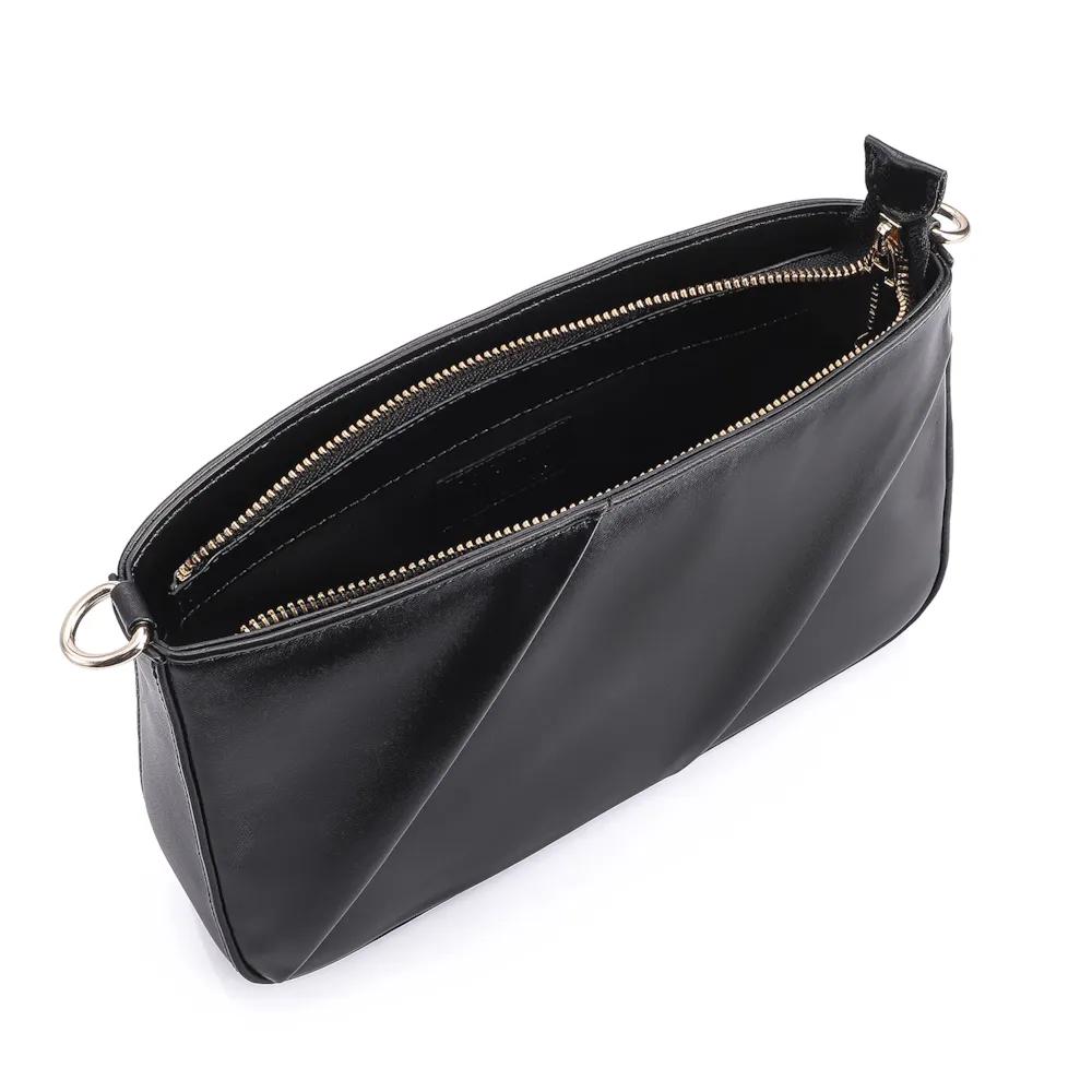 Bolsa De Ombro Corello x Vitor Zerbinato Couro Preto - imagem 4