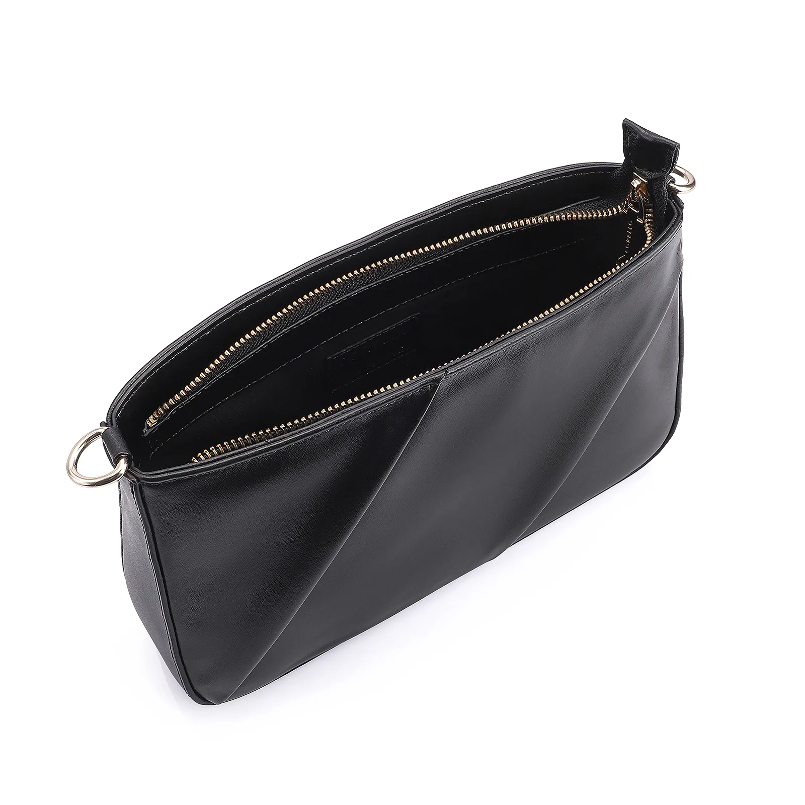 Bolsa De Ombro Corello x Vitor Zerbinato Couro Preto
