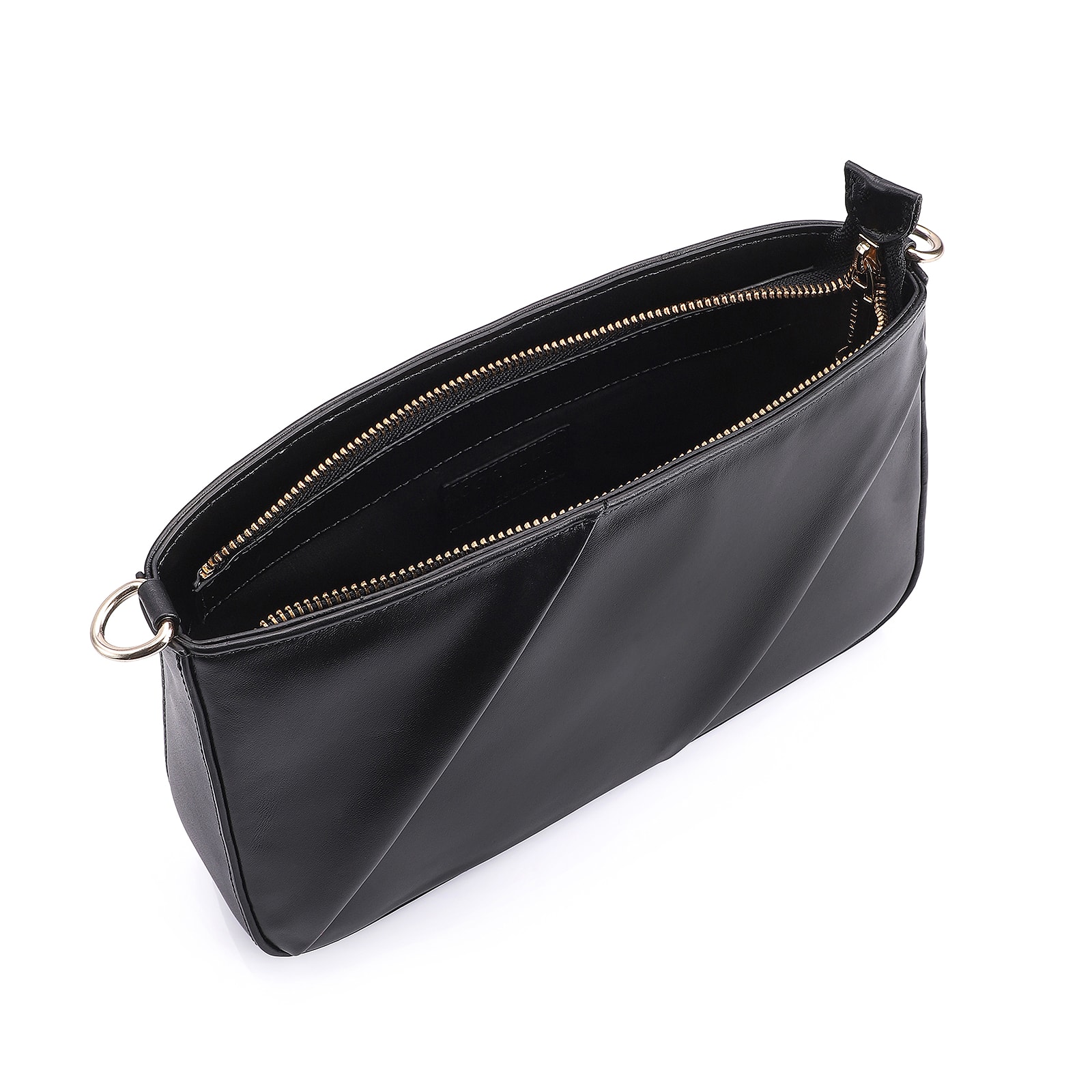 Bolsa De Ombro Corello x Vitor Zerbinato Couro Preto
