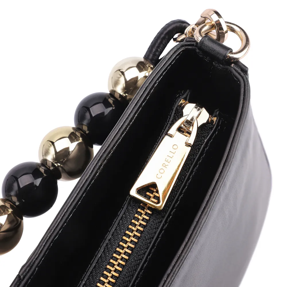 Bolsa De Ombro Corello x Vitor Zerbinato Couro Preto - imagem 5