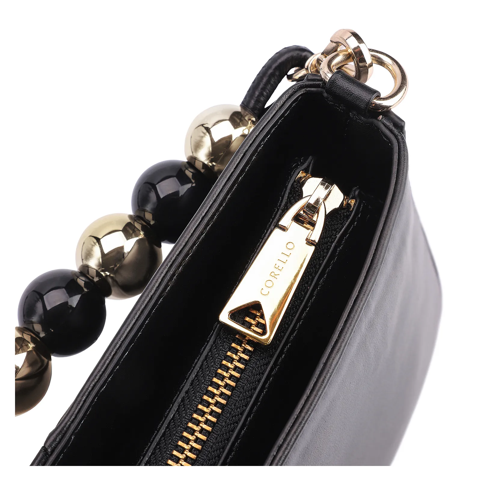 Bolsa De Ombro Corello x Vitor Zerbinato Couro Preto