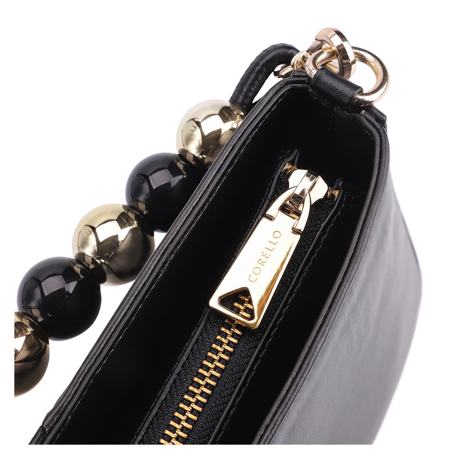 Bolsa De Ombro Corello x Vitor Zerbinato Couro Preto