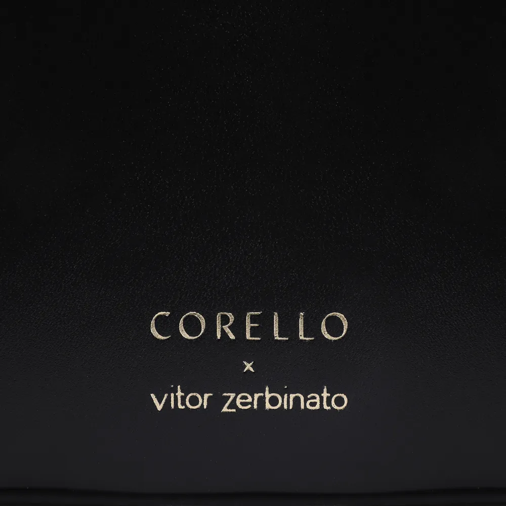 Bolsa De Ombro Corello x Vitor Zerbinato Couro Preto - imagem 6