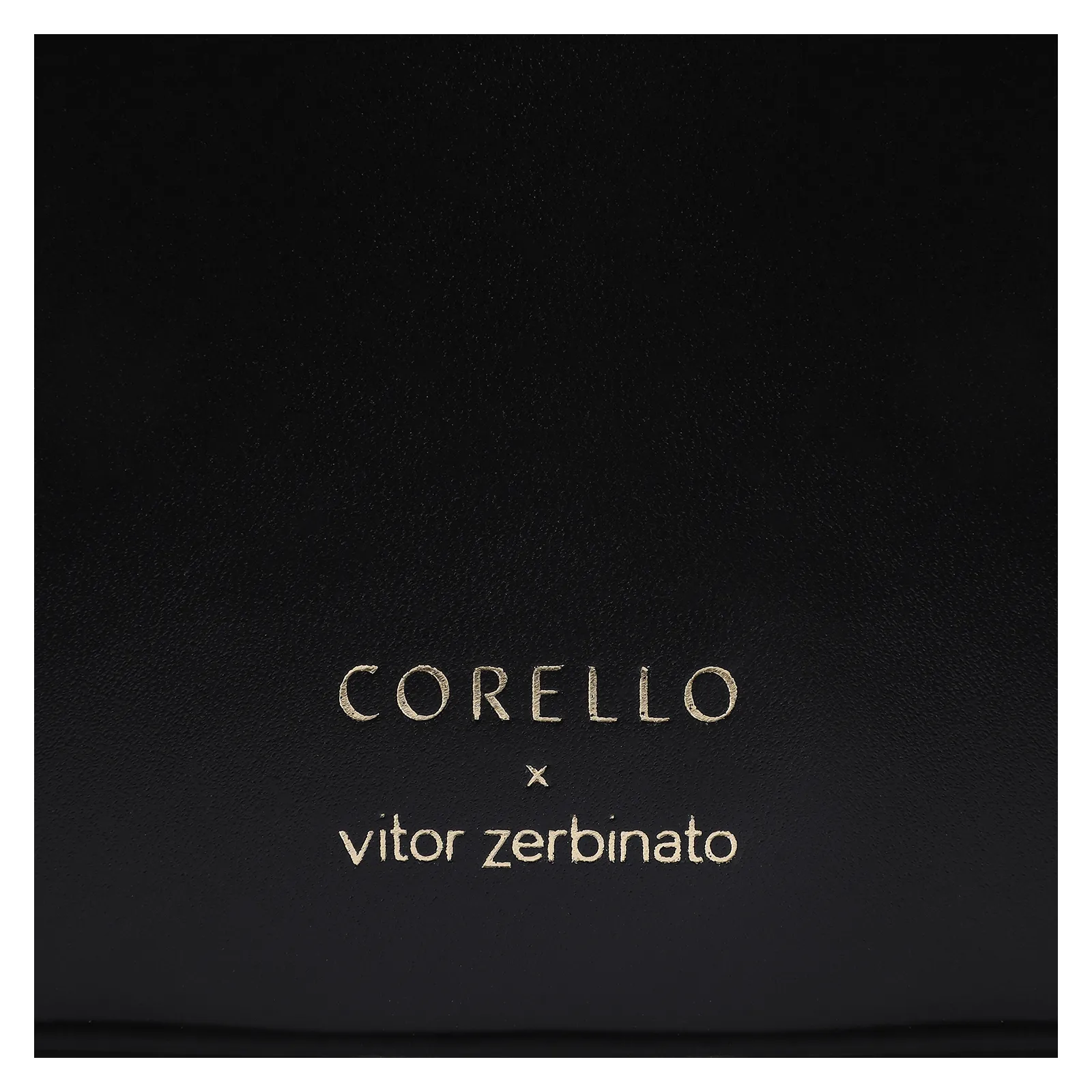 Bolsa De Ombro Corello x Vitor Zerbinato Couro Preto