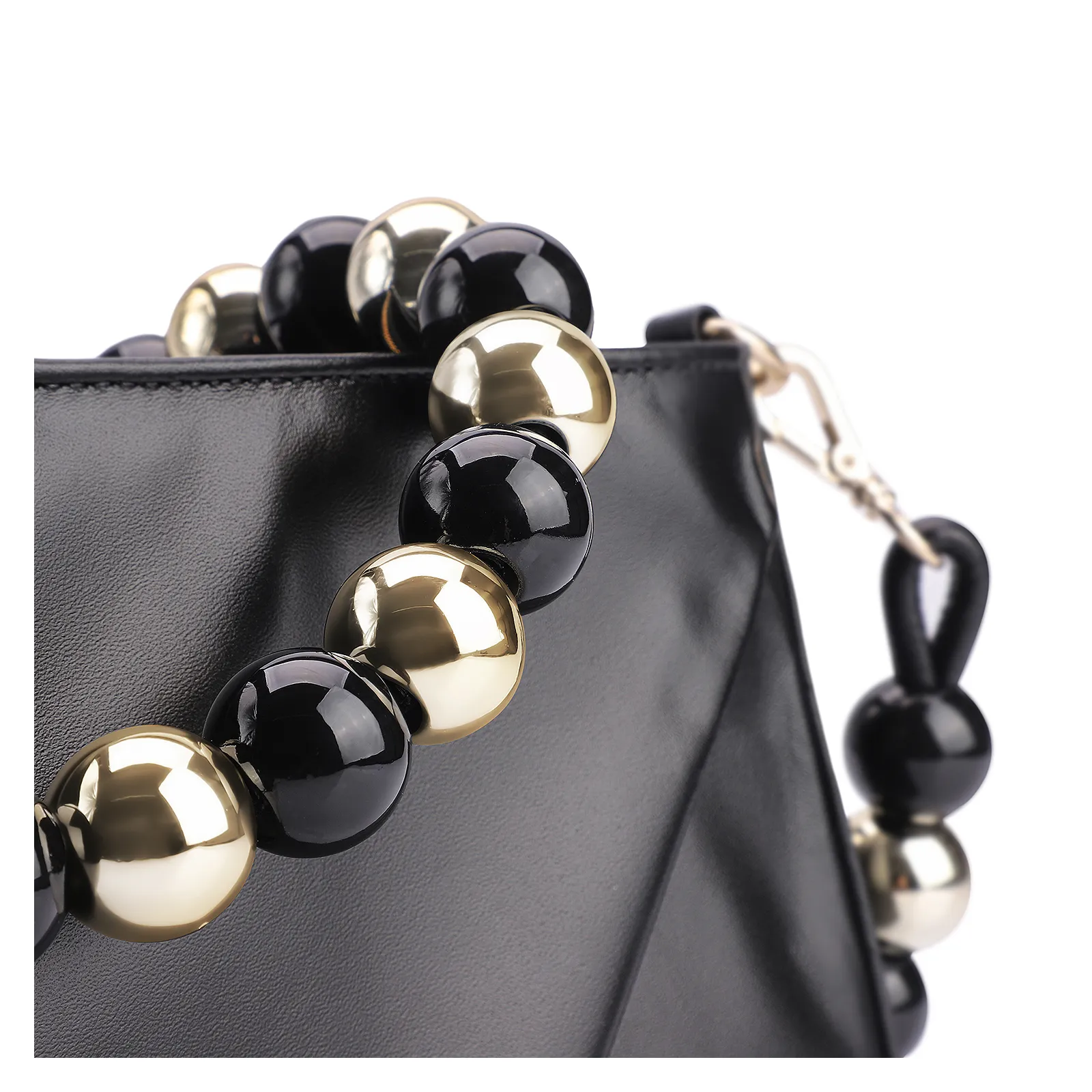 Bolsa De Ombro Corello x Vitor Zerbinato Couro Preto