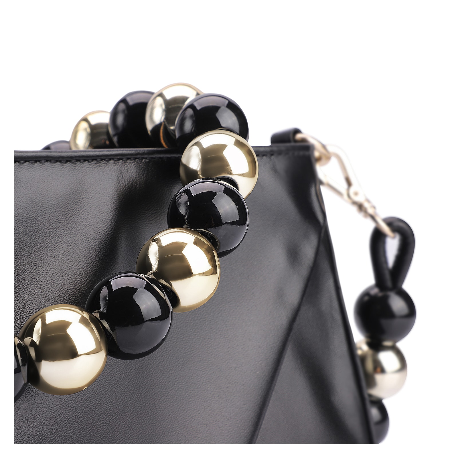 Bolsa De Ombro Corello x Vitor Zerbinato Couro Preto