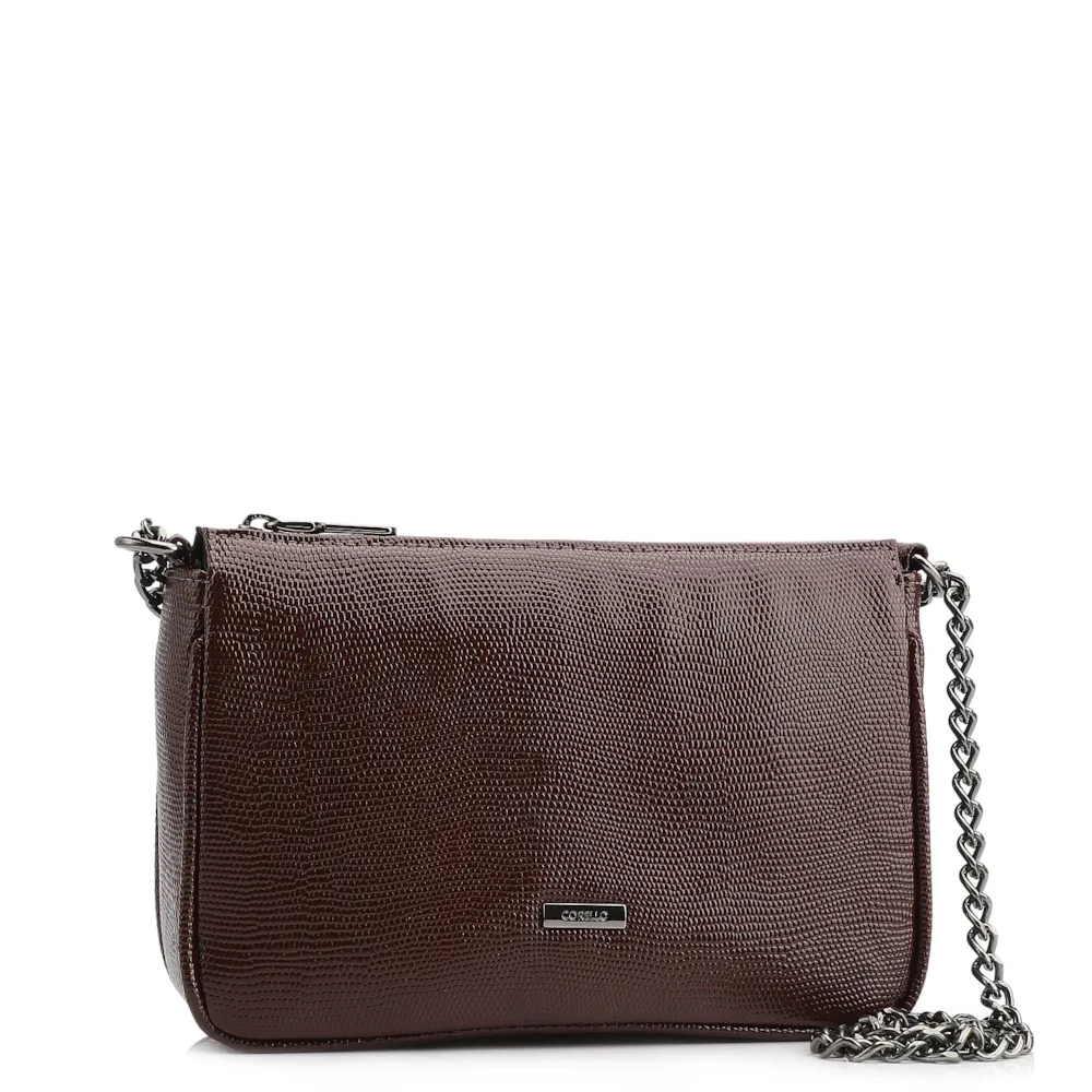 Bolsa De Ombro Correntes Alt Lezard Marrom - imagem 3
