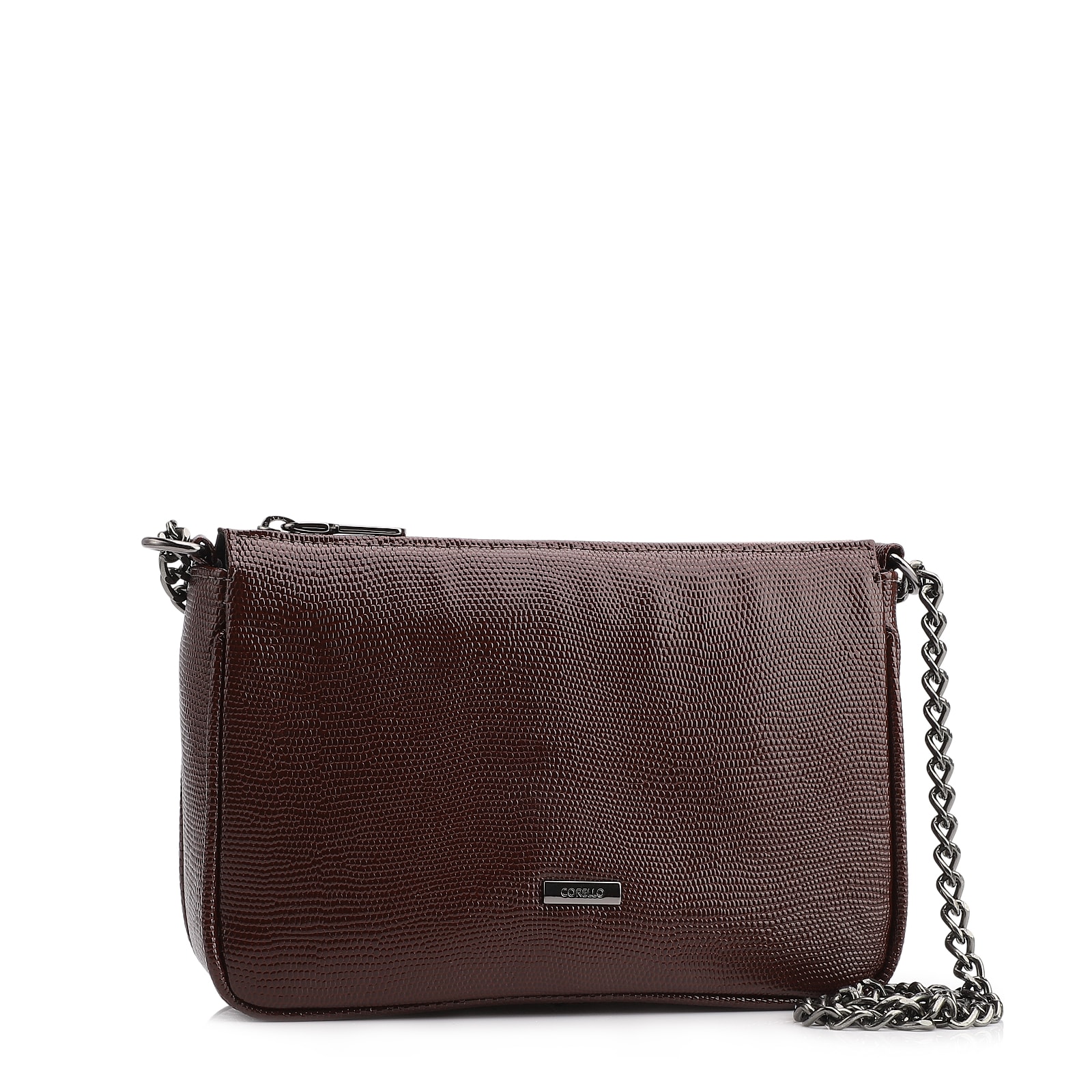 Bolsa De Ombro Correntes Alt Lezard Marrom