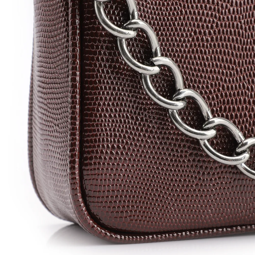 Bolsa De Ombro Correntes Alt Lezard Marrom - imagem 8