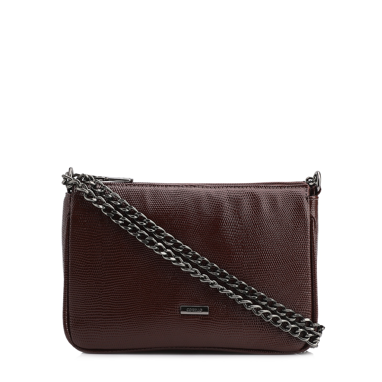 Bolsa De Ombro Correntes Alt Lezard Marrom