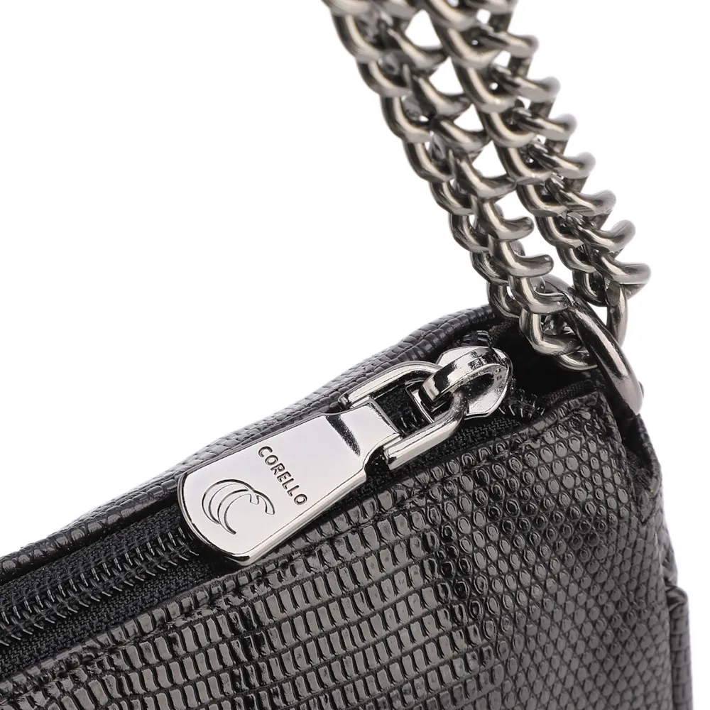Bolsa De Ombro Correntes Alt Lezard Preto - imagem 6