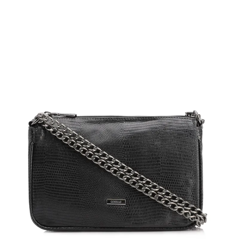 Bolsa De Ombro Correntes Alt Lezard Preto
