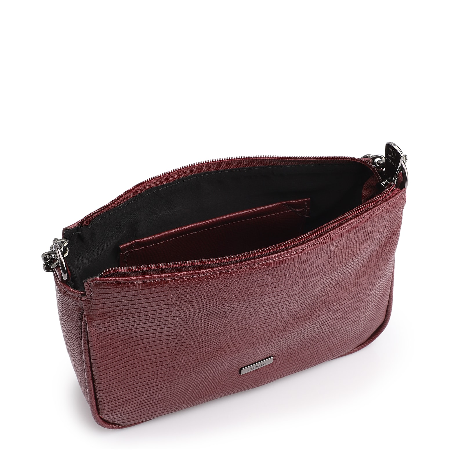 Bolsa De Ombro Correntes Alt Lezard Vinho