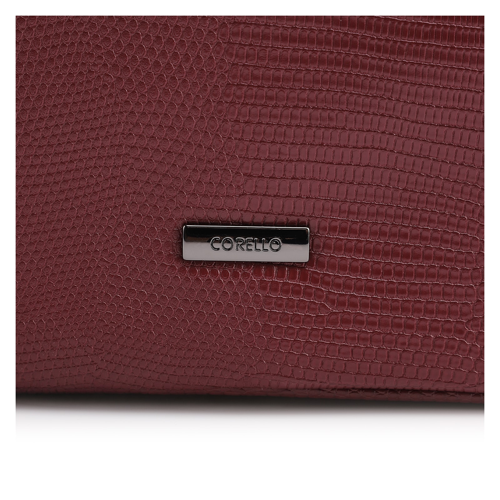 Bolsa De Ombro Correntes Alt Lezard Vinho