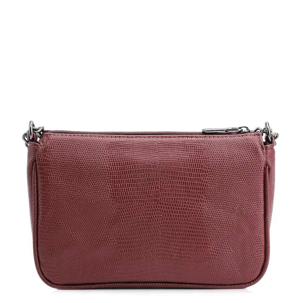Bolsa De Ombro Correntes Alt Lezard Vinho - imagem 3