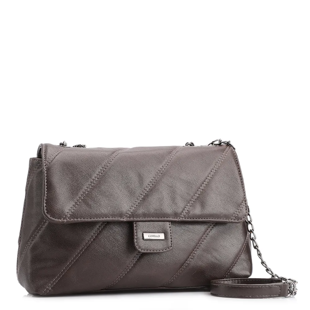 Bolsa De Ombro Correntes Alt Marrom Escuro - imagem 3