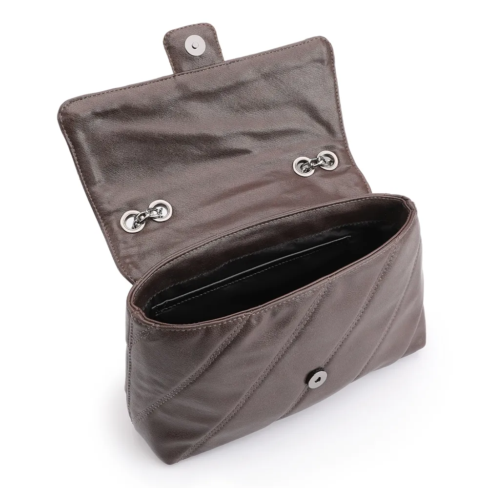 Bolsa De Ombro Correntes Alt Marrom Escuro - imagem 5