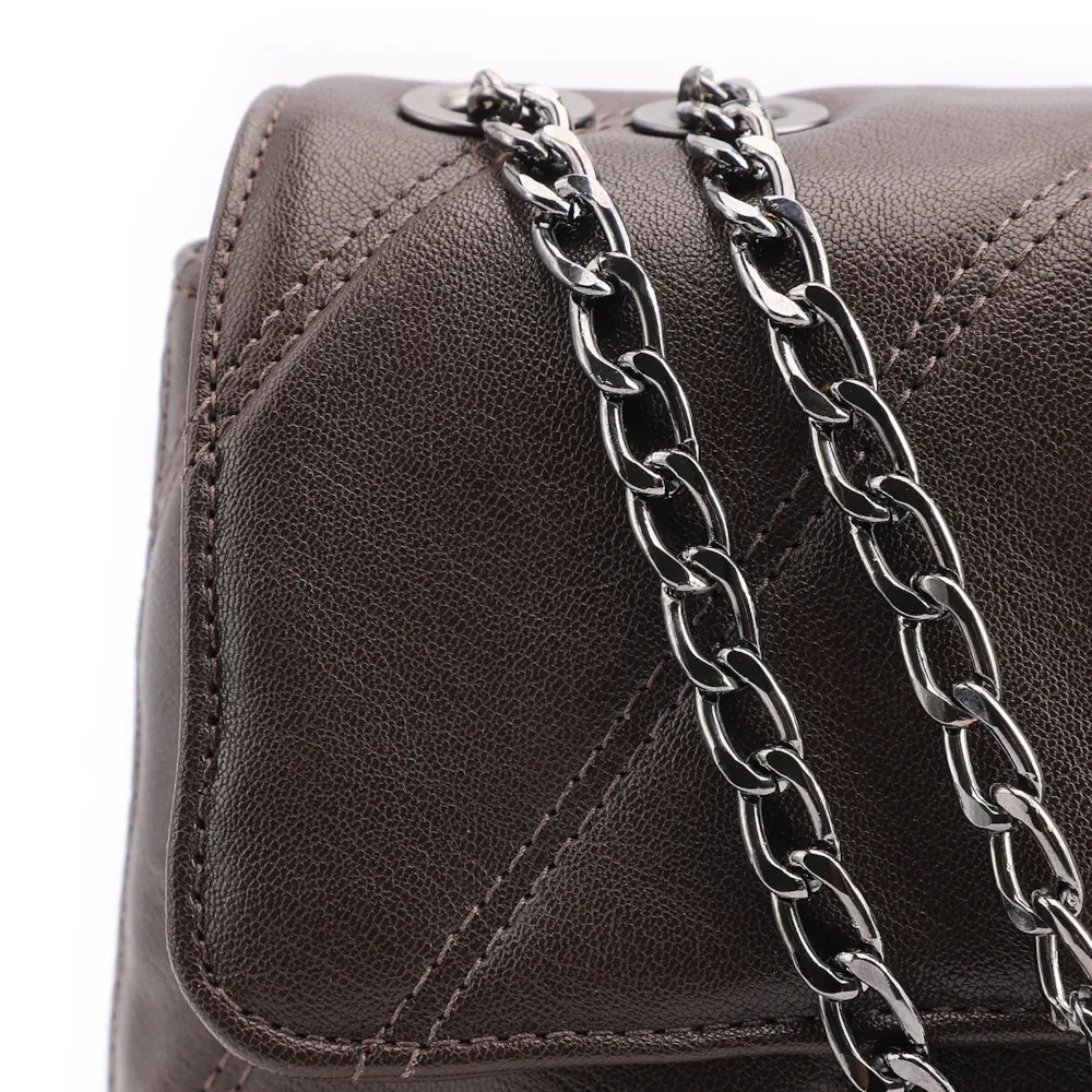 Bolsa De Ombro Correntes Alt Marrom Escuro - imagem 6