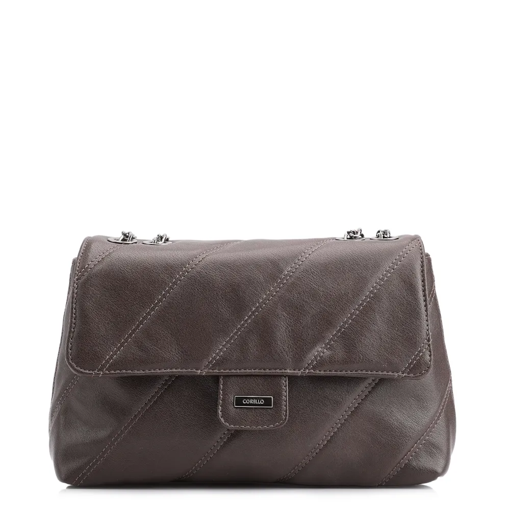 Bolsa De Ombro Correntes Alt Marrom Escuro