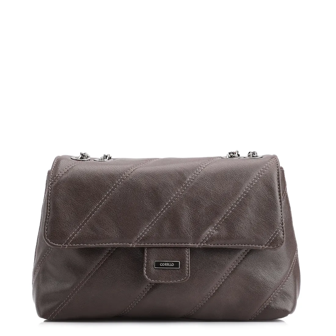 Bolsa De Ombro Correntes Alt Marrom Escuro