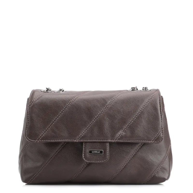 Bolsa De Ombro Correntes Alt Marrom Escuro