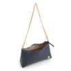 Bolsa De Ombro Correntes Couro Lezard Azul - imagem 4