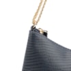 Bolsa De Ombro Correntes Couro Lezard Azul - imagem 7