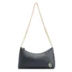 Bolsa De Ombro Correntes Couro Lezard Azul - imagem 1