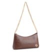 Bolsa De Ombro Correntes Couro Lezard Marrom - imagem 3