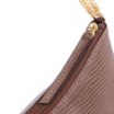 Bolsa De Ombro Correntes Couro Lezard Marrom - imagem 6