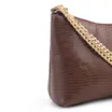 Bolsa De Ombro Correntes Couro Lezard Marrom - imagem 8
