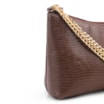Bolsa De Ombro Correntes Couro Lezard Marrom - imagem 8