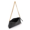 Bolsa De Ombro Correntes Couro Lezard Preto - imagem 4