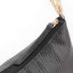 Bolsa De Ombro Correntes Couro Lezard Preto - imagem 5