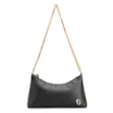 Bolsa De Ombro Correntes Couro Lezard Preto - imagem 1