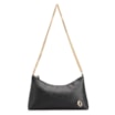 Bolsa De Ombro Correntes Couro Lezard Preto - imagem 1