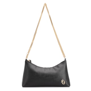 Couro Lezard Preto