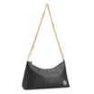 Bolsa De Ombro Correntes Couro Lezard Preto - imagem 2