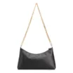 Bolsa De Ombro Correntes Couro Lezard Preto - imagem 3