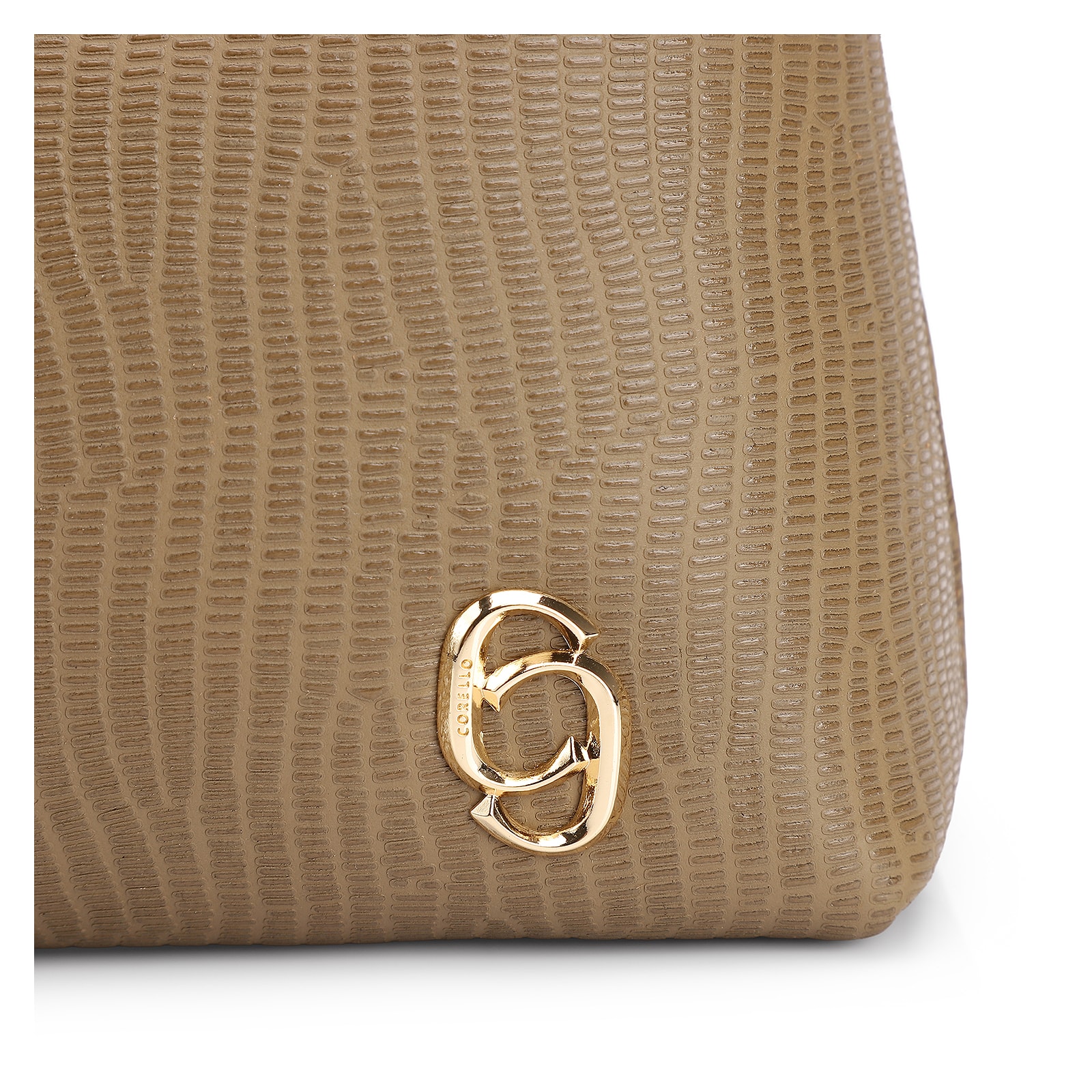Bolsa De Ombro Correntes Couro Lezard Verde