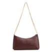 Bolsa De Ombro Correntes Couro Lezard Vinho - imagem 4