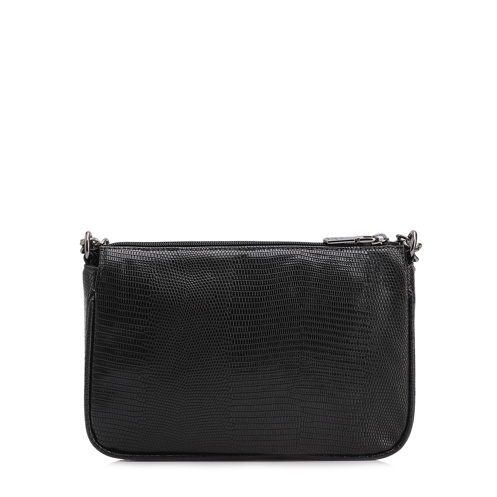 Bolsa De Ombro Correntes Pequena Alt Lezard Preto Correntes