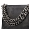 Bolsa De Ombro Correntes Pequena Alt Lezard Preto Correntes - imagem 8
